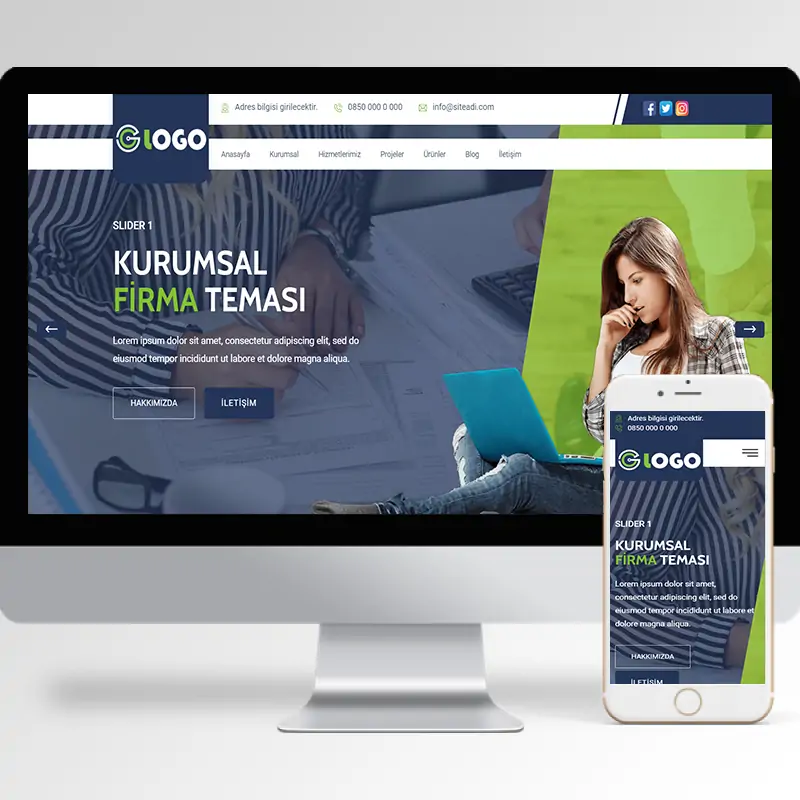 Kurumsal Firma Hazır Web Sitesi Yazılımı 29