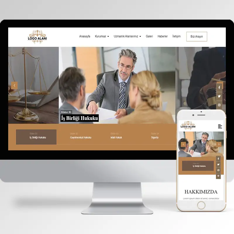 Avukat & Hukuk Bürosu Hazır Web Sitesi Yazılımı 5