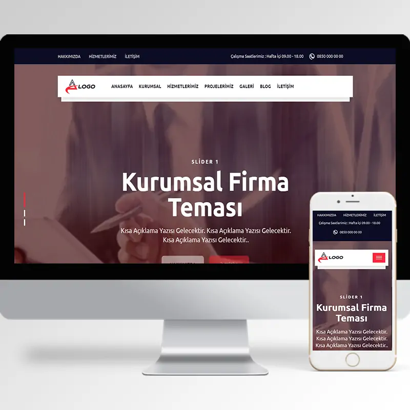 Kurumsal Firma Hazır Web Sitesi Yazılımı 60