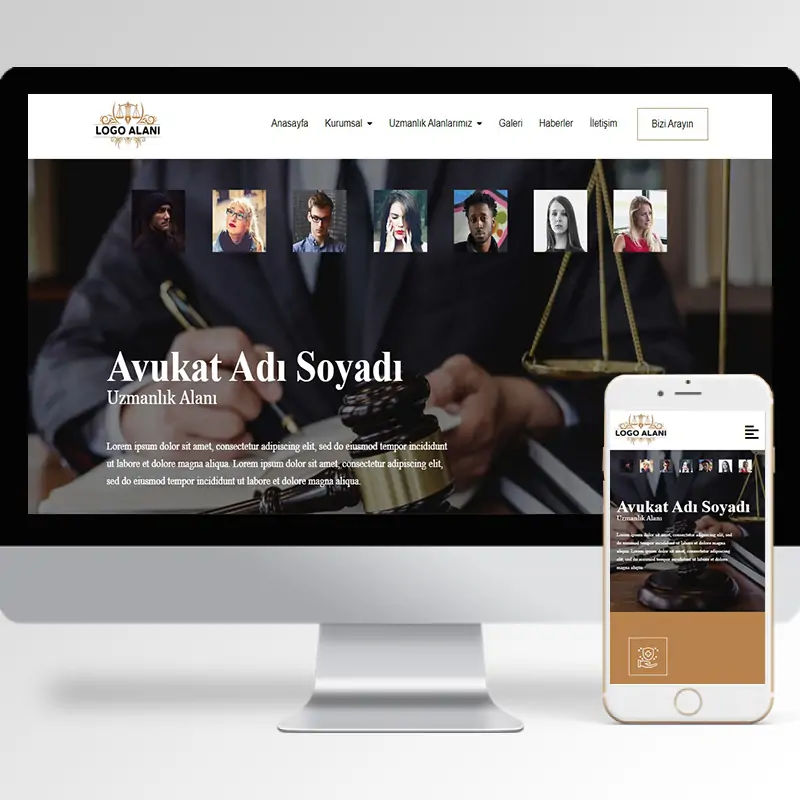 Avukat & Hukuk Bürosu Hazır Web Sitesi Yazılımı 7