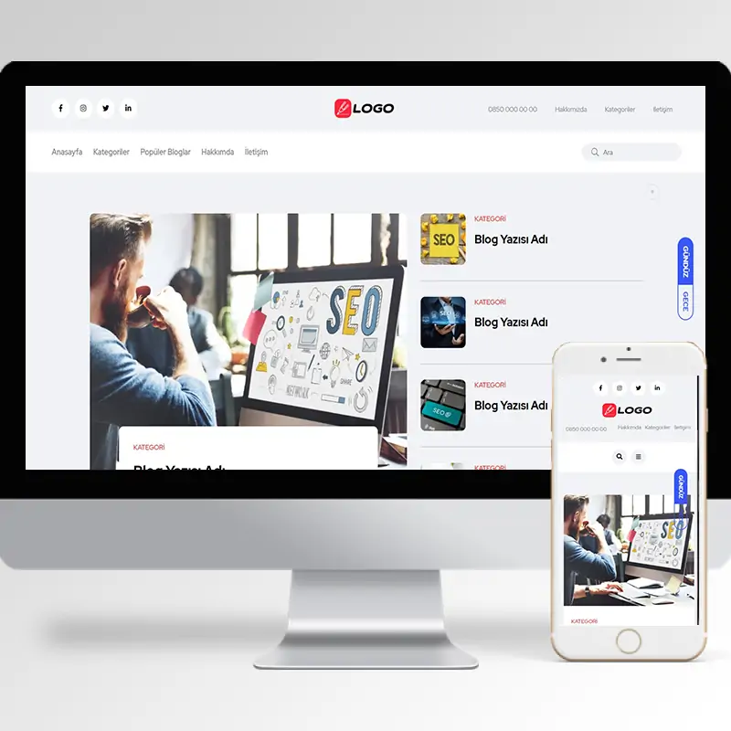 Blog & Haber Sitesi Hazır Web Sitesi Yazılımı 5