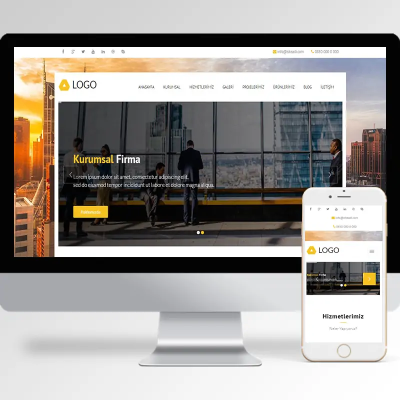 Kurumsal Firma Hazır Web Sitesi Yazılımı 23