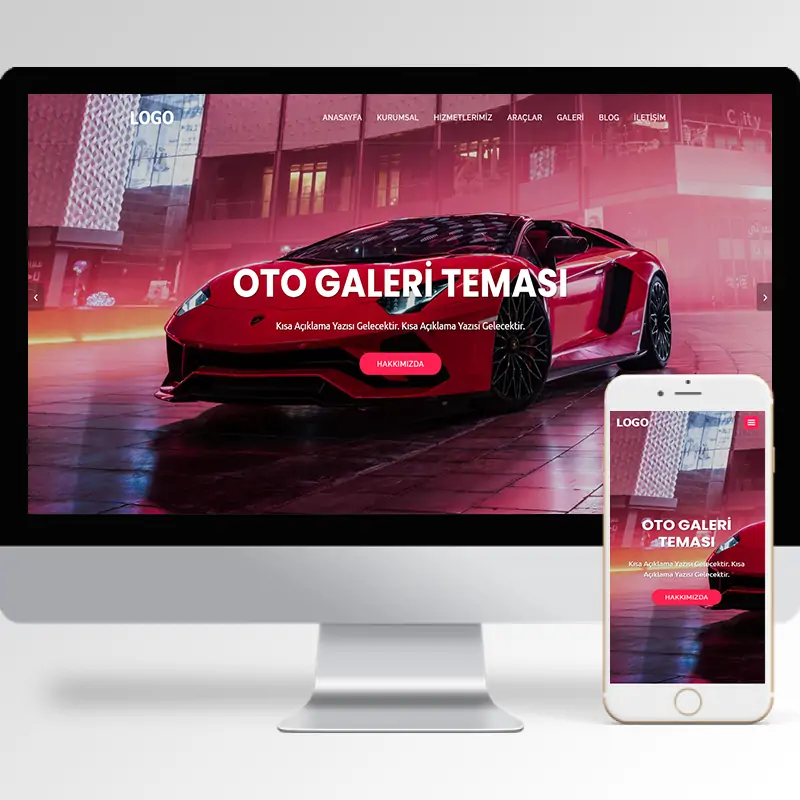 Oto Galeri Hazır Web Sitesi Yazılımı 2