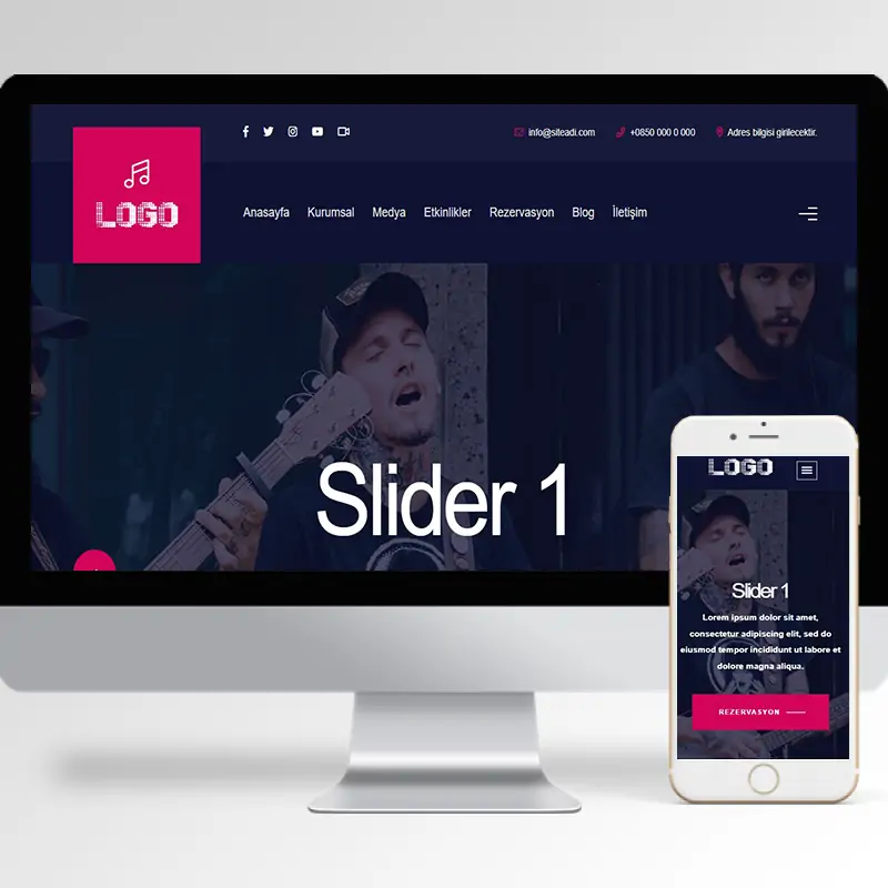 Gece Kulübü Hazır Web Sitesi Yazılımı 5