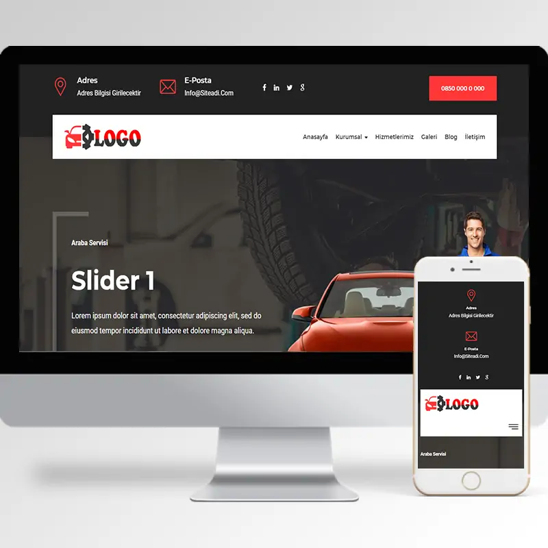 Araba Servisi Hazır Web Sitesi Yazılımı 3