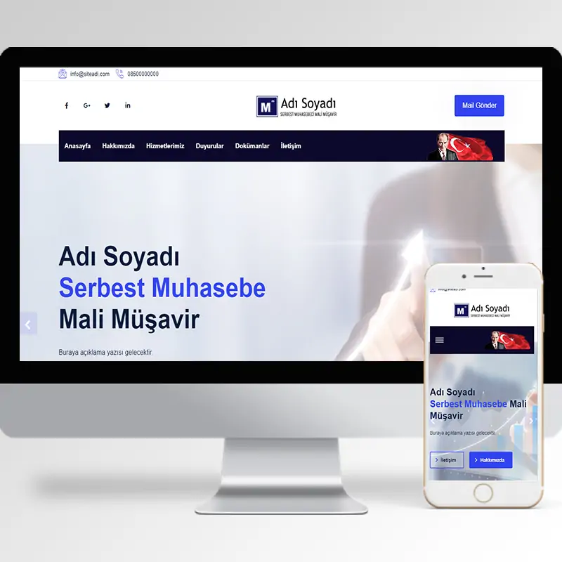 Mali Müşavir & Muhasebeci Hazır Web Sitesi Yazılımı