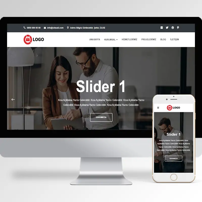 Kurumsal Firma Hazır Web Sitesi Yazılımı 28