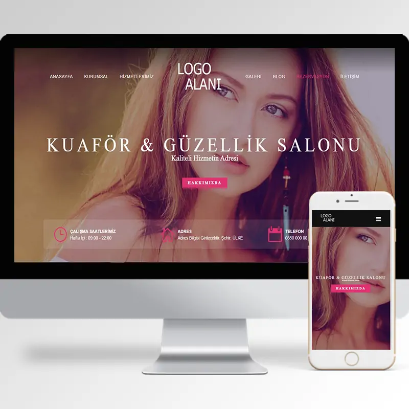 Kuaför & Güzellik Merkezi Hazır Web Sitesi Yazılımı 4