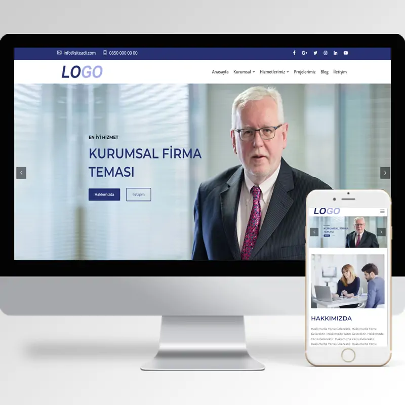 Kurumsal Firma Hazır Web Sitesi Yazılımı 91