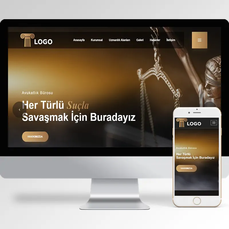 Avukat & Hukuk Bürosu Hazır Web Sitesi Yazılımı 8