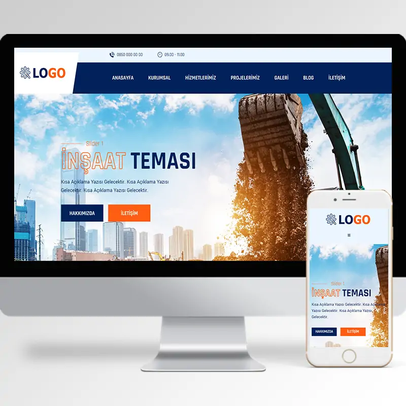İnşaat Şirketi Hazır Web Sitesi Yazılımı 9