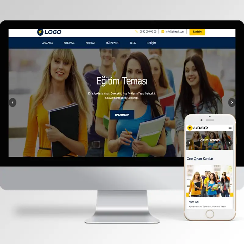 Eğitim Okul Hazır Web Sitesi Yazılımı 13