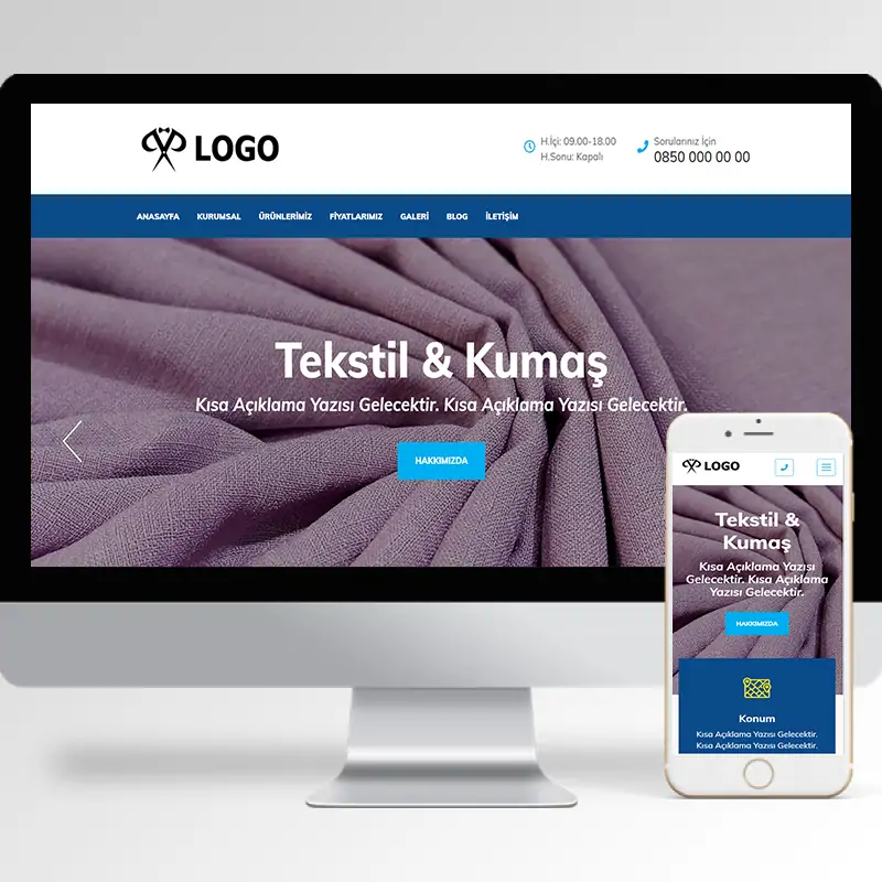 Tekstil Hazır Web Sitesi Yazılımı 2