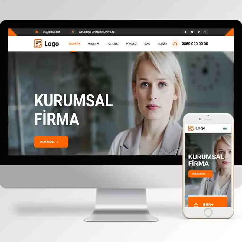 Kurumsal Firma Hazır Web Sitesi Yazılımı 34