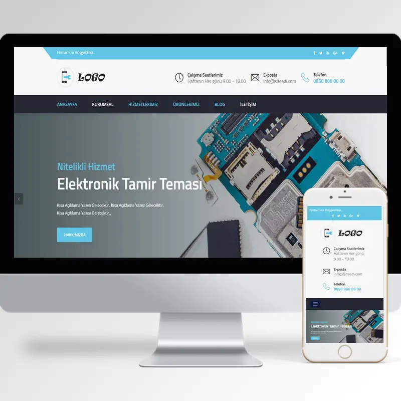 Elektronik Tamir Hazır Web Sitesi Yazılımı 9