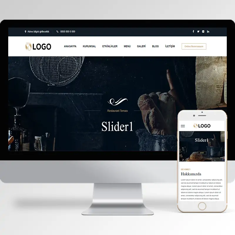Restaurant Hazır Web Sitesi Yazılımı 4