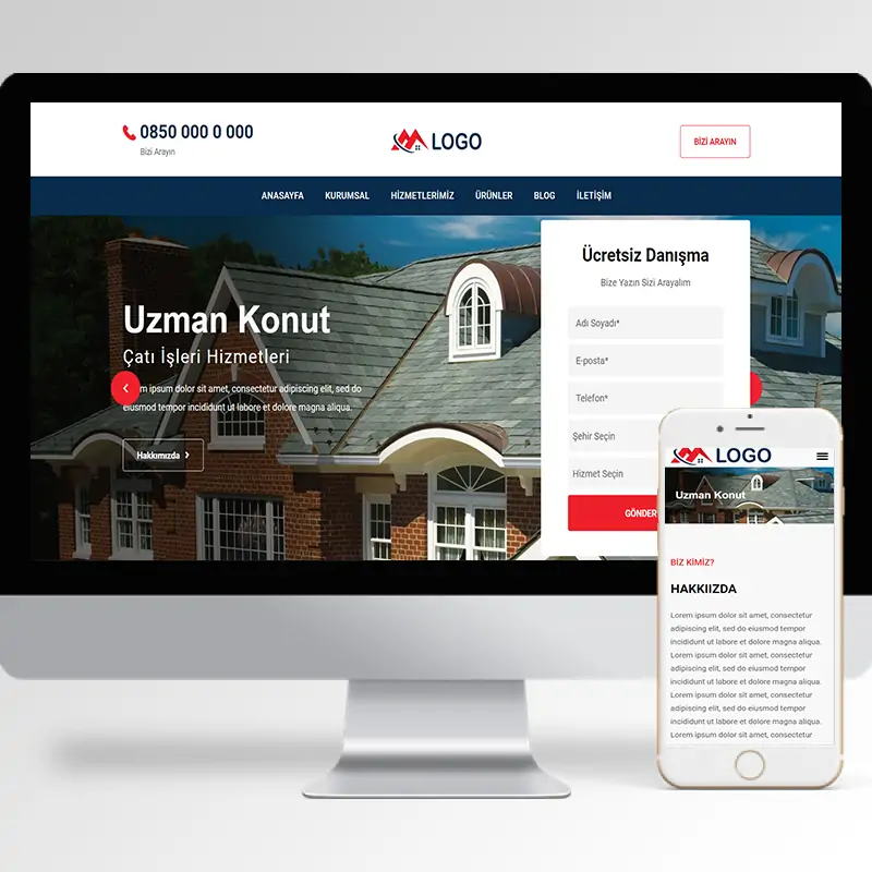 Çatı İnşaatı & Onarımı Hazır Web Sitesi Yazılımı 3