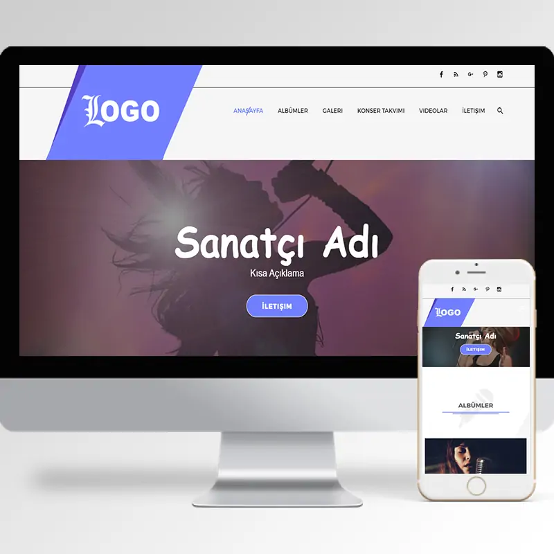 Şarkıcı Hazır Web Sitesi Yazılımı