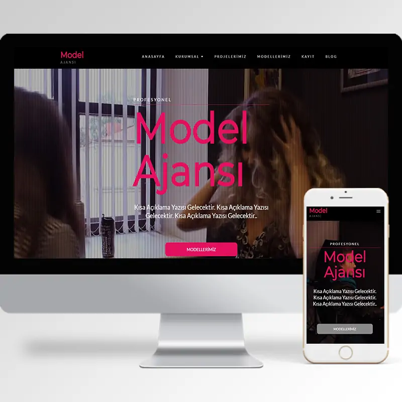 Model & Cast Ajansı Hazır Web Sitesi Yazılımı 5