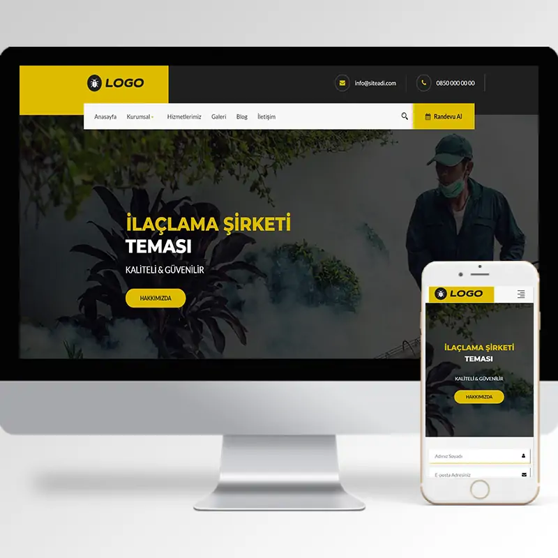 İlaçlama Şirketi Hazır Web Sitesi Yazılımı 5