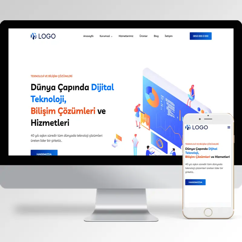 Kurumsal Firma Hazır Web Sitesi Yazılımı 68