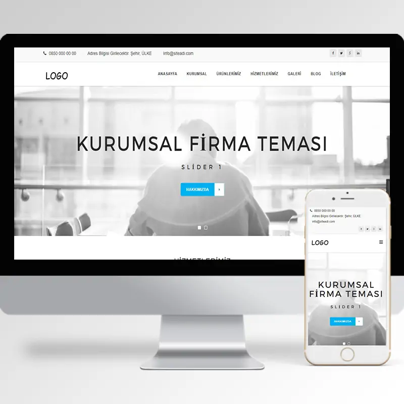 Kurumsal Firma Hazır Web Sitesi Yazılımı 10
