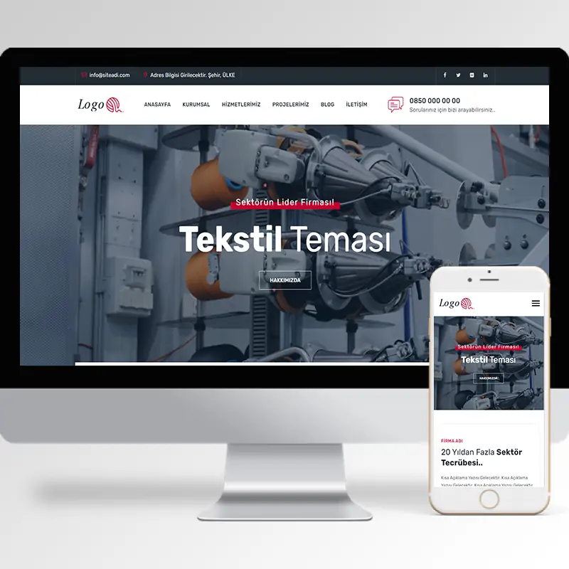 Tekstil Hazır Web Sitesi Yazılımı 5