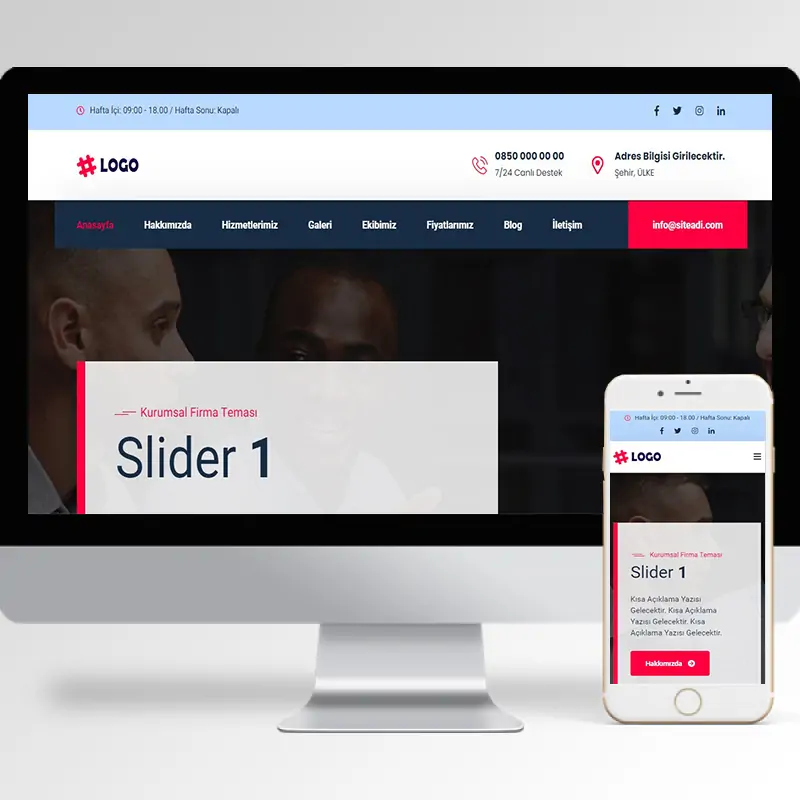Kurumsal Firma Hazır Web Sitesi Yazılımı 15