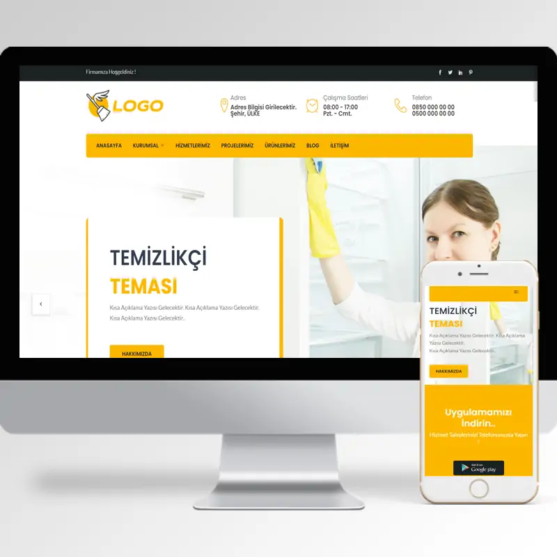 Temizlik Şirketi Hazır Web Sitesi Yazılımı 14