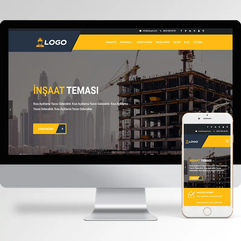 İnşaat Şirketi Hazır Web Sitesi Yazılımı 20