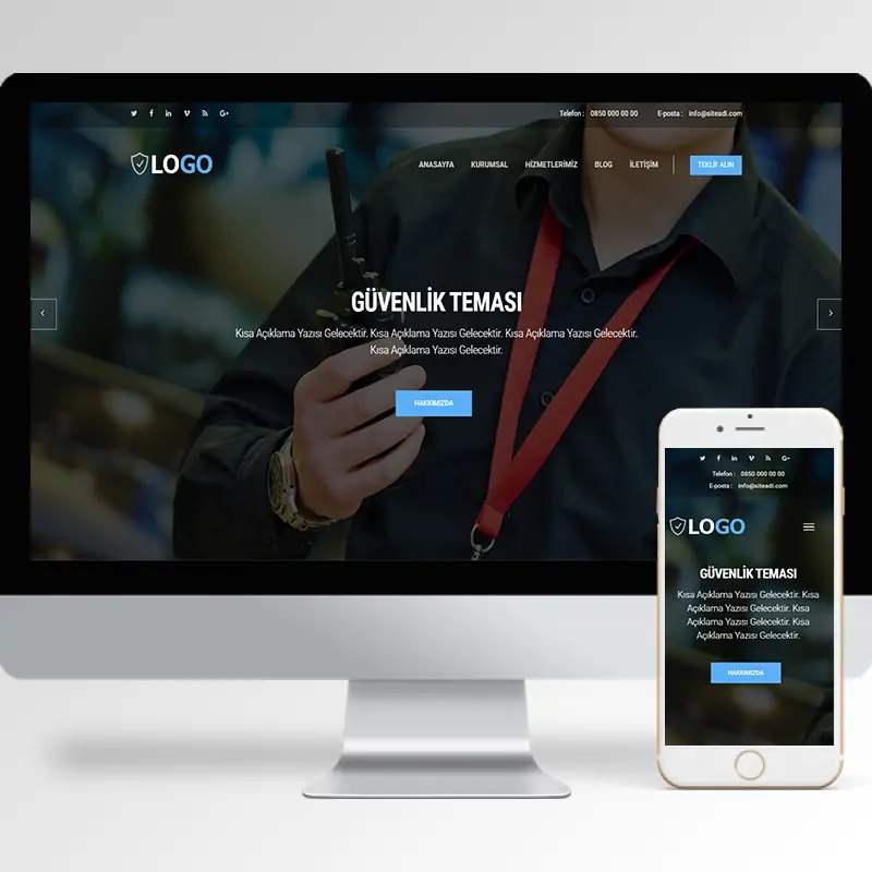 Güvenlik Hazır Web Sitesi Yazılımı 2