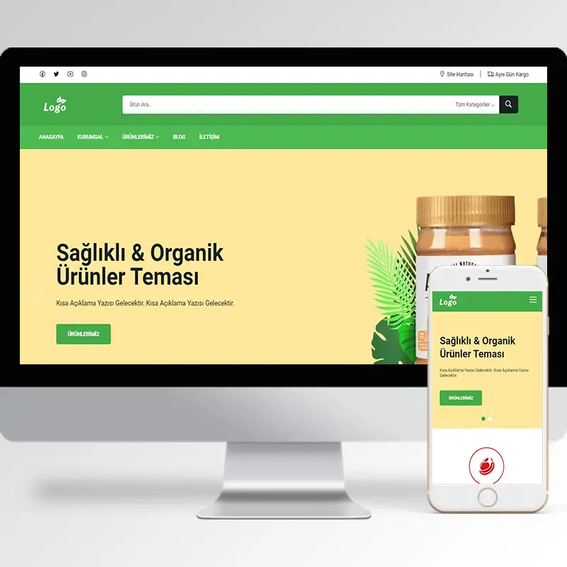 Organik Ürün Firması Hazır Web Sitesi Yazılımı 3