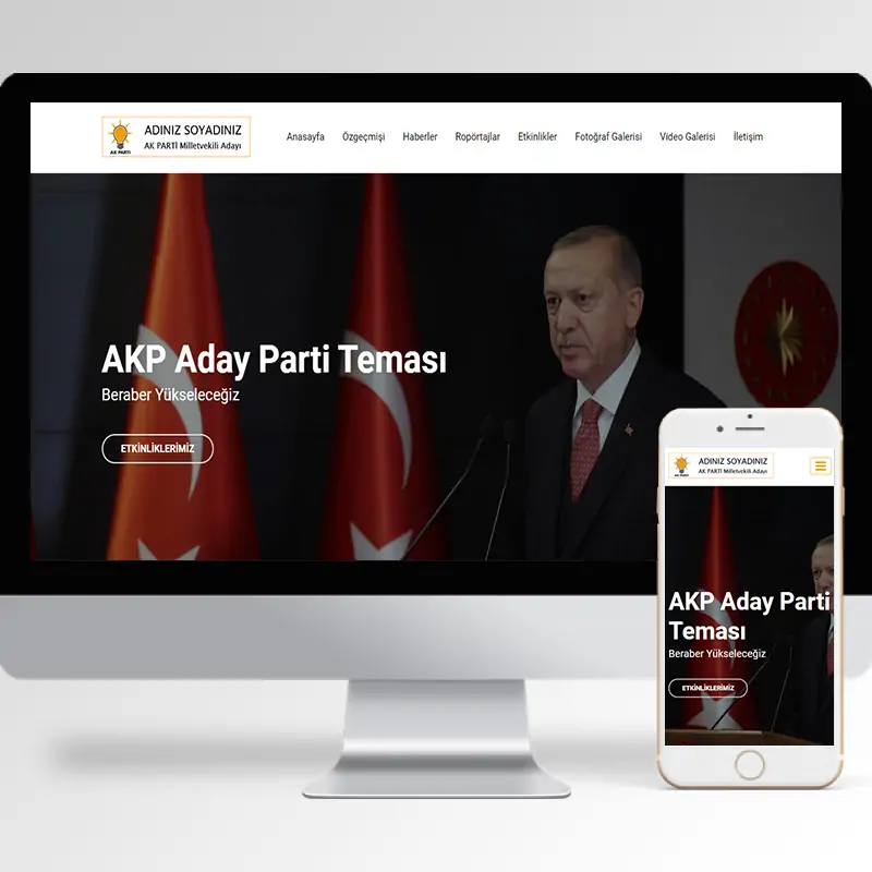 AK Parti Aday Hazır Web Sitesi Yazılımı
