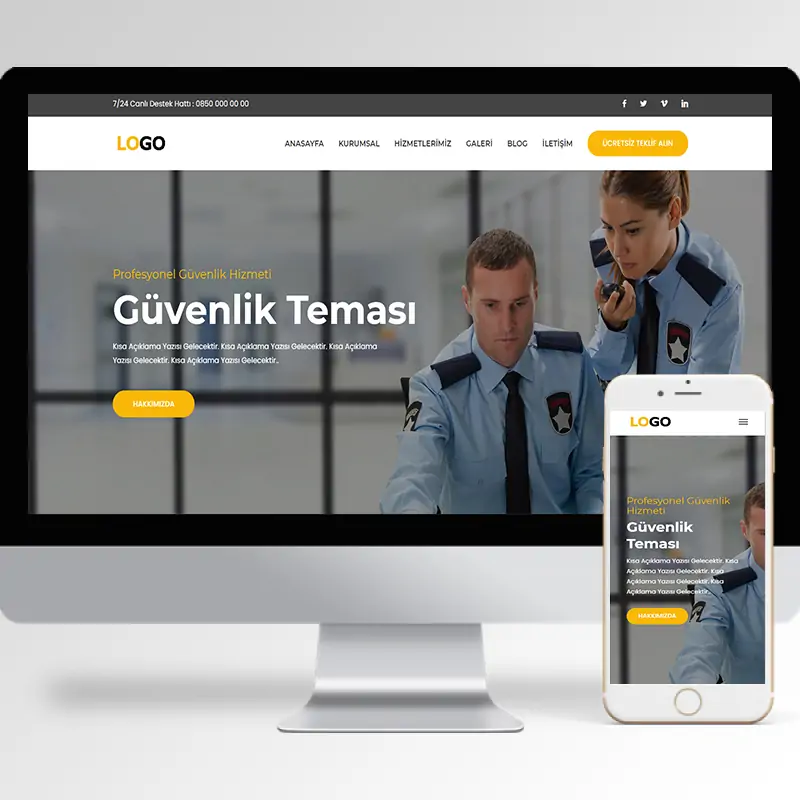 Güvenlik Hazır Web Sitesi Yazılımı 5