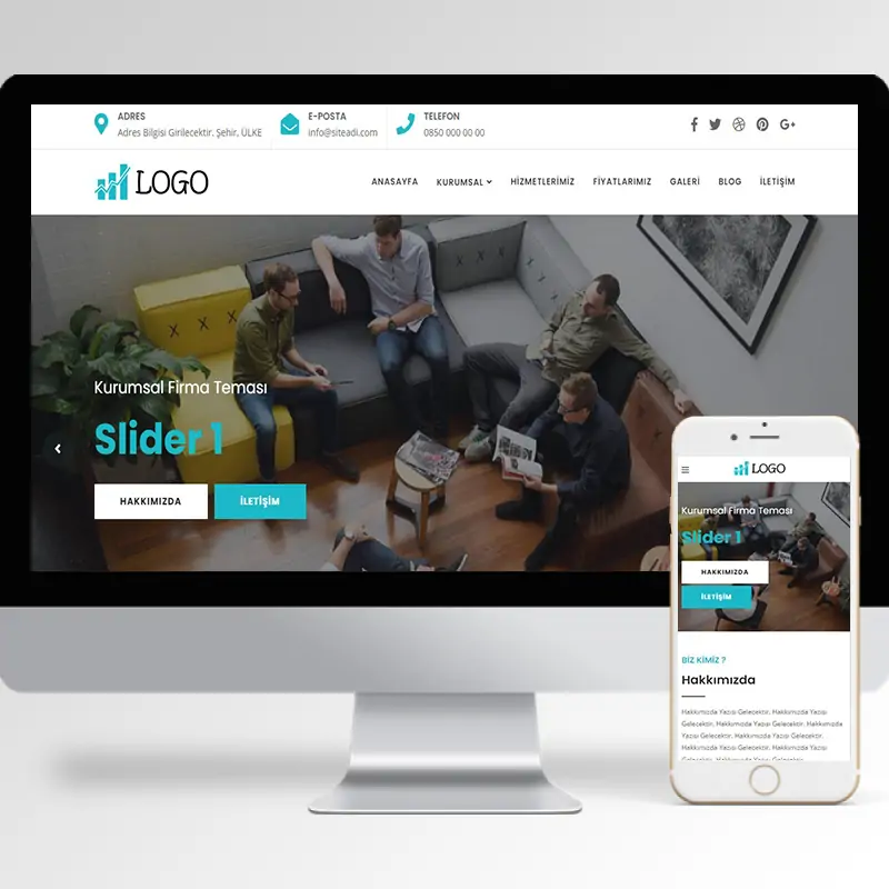 Kurumsal Firma Hazır Web Sitesi Yazılımı 8