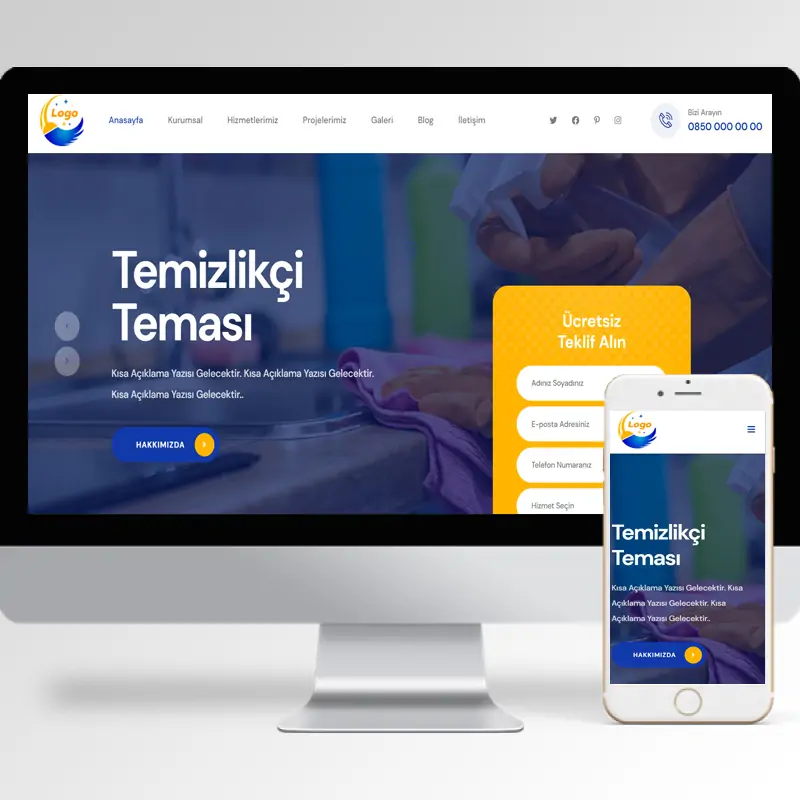 Temizlik Şirketi Hazır Web Sitesi Yazılımı 17