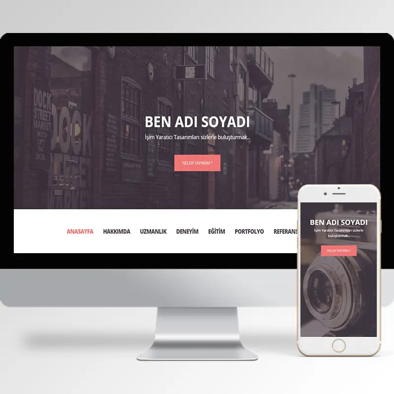 Kişisel Portfolyo Hazır Web Sitesi Yazılımı 4