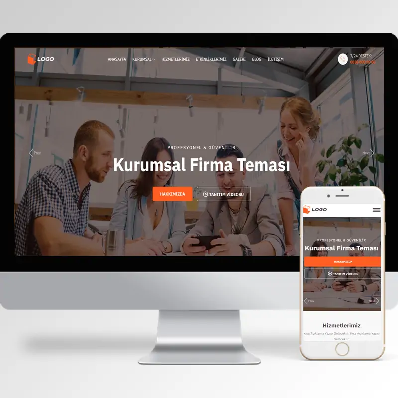 Kurumsal Firma Hazır Web Sitesi Yazılımı 88