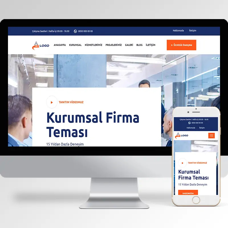 Kurumsal Firma Hazır Web Sitesi Yazılımı 59