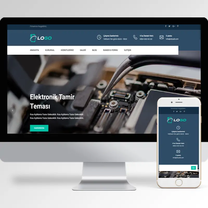 Elektronik Tamir Hazır Web Sitesi Yazılımı 8