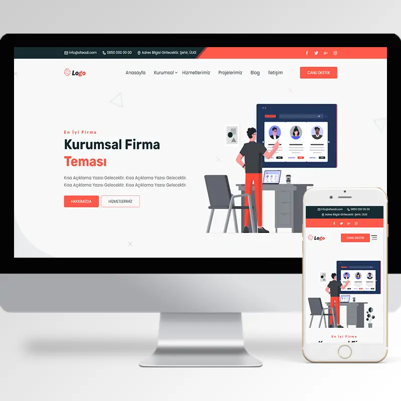 Kurumsal Firma Hazır Web Sitesi Yazılımı 55