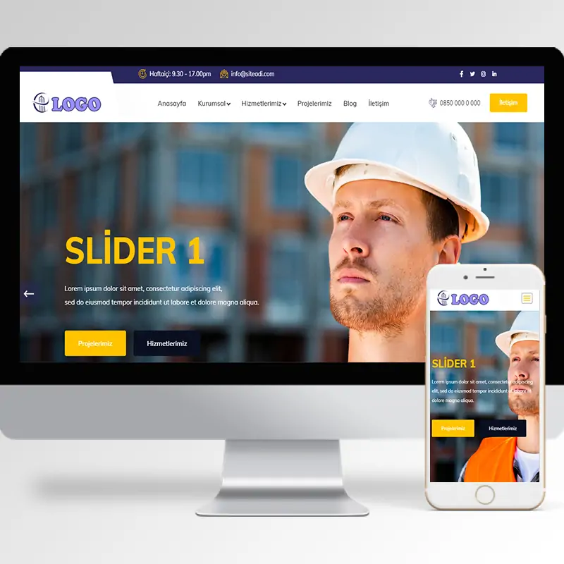 İnşaat Şirketi Hazır Web Sitesi Yazılımı 5