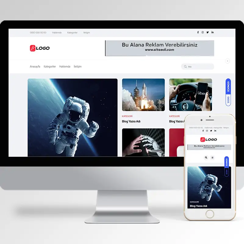 Blog & Haber Sitesi Hazır Web Sitesi Yazılımı 6