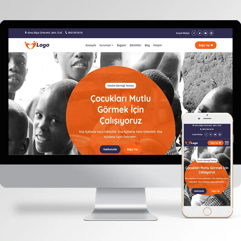 Yardım Derneği Hazır Web Sitesi Yazılımı 2