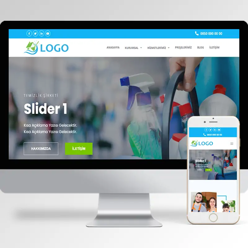 Temizlik Şirketi Hazır Web Sitesi Yazılımı 2
