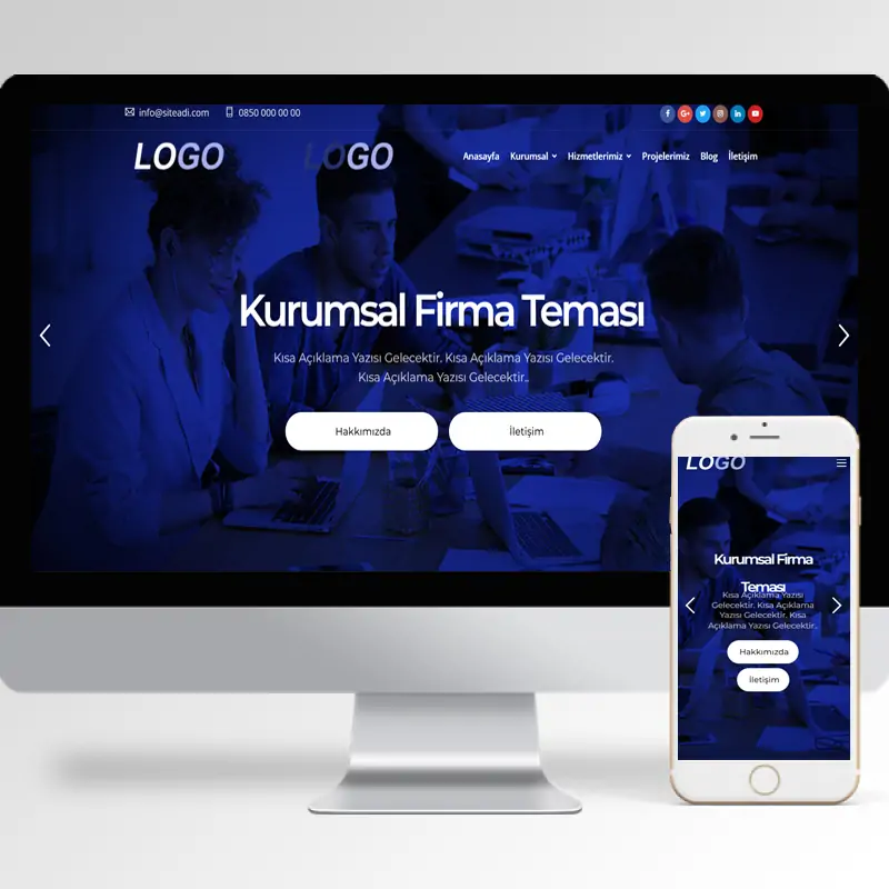 Kurumsal Firma Hazır Web Sitesi Yazılımı 90