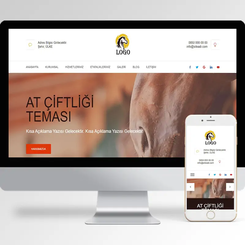 At Çiftliği Hazır Web Sitesi Yazılımı
