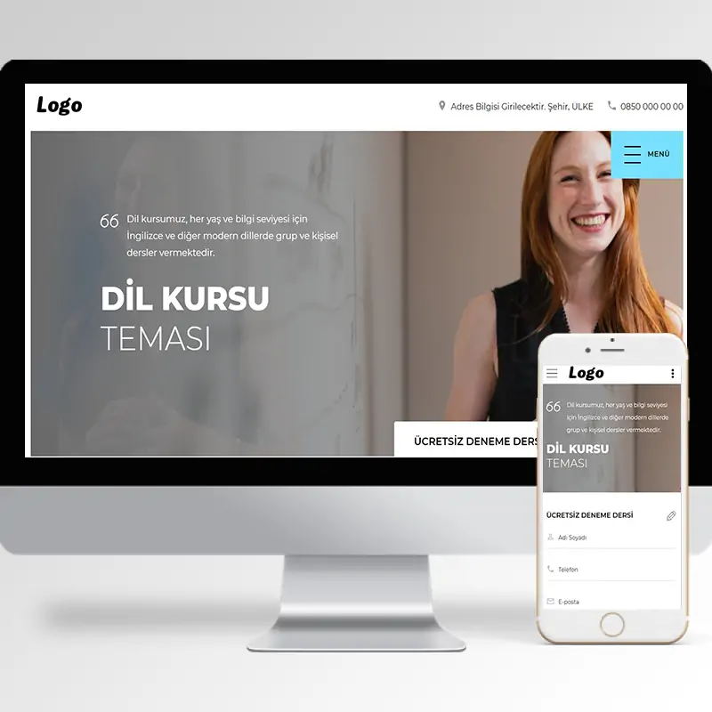 Dil Kursu Hazır Web Sitesi Yazılımı