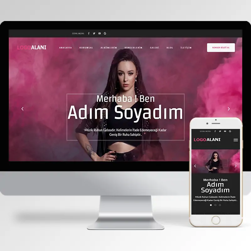 Şarkıcı Hazır Web Sitesi Yazılımı 2