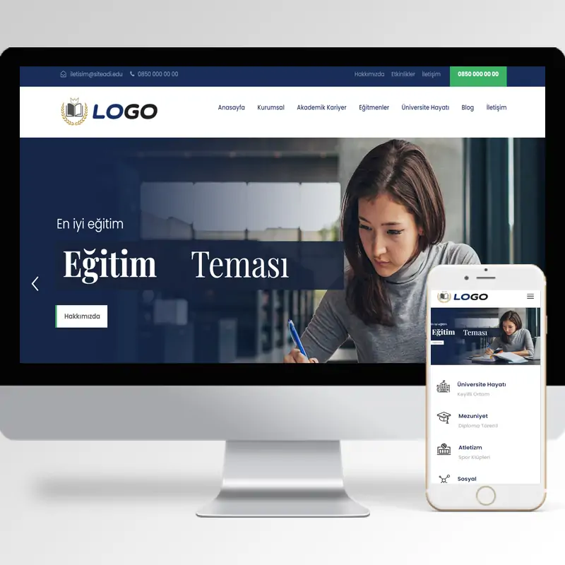 Eğitim Okul Hazır Web Sitesi Yazılımı 7